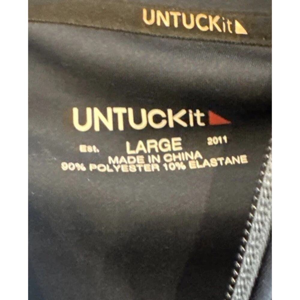 Untuckit Hoodie Mens L Rivera Blue Stretch Performance Jacket Full Zip Pockets - Picture 2 of 4